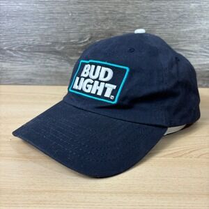 Bud Light Hat Cap Snapback Blue Beer Drinking Budweiser One Size